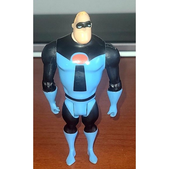 Disney Incredibles Mr. Incredible Action Figure Blue Suit  4" Tall - Picture 2 of 5